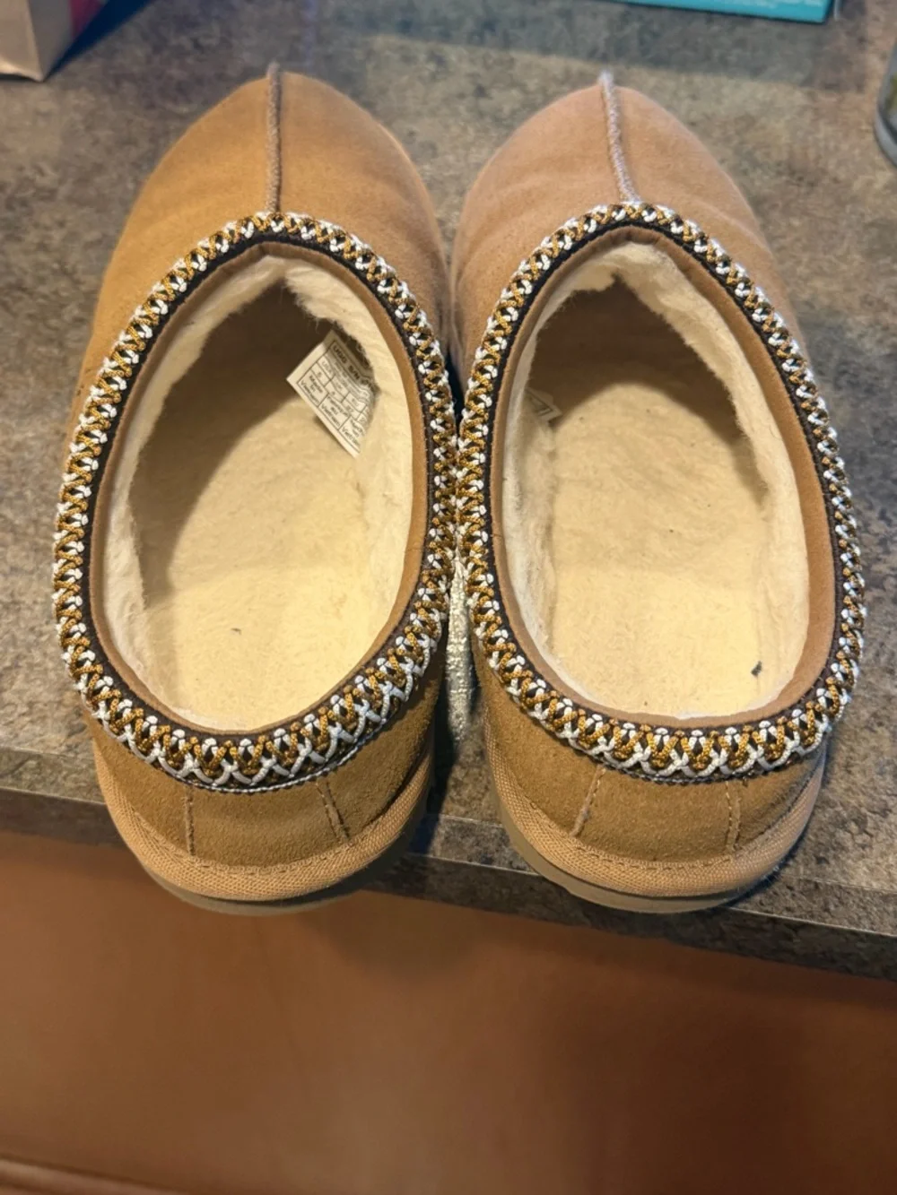 UGG Cozy Suede Slip-On Slippers in Chestnut